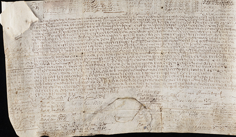 An antique Dutch bond issued in 1648