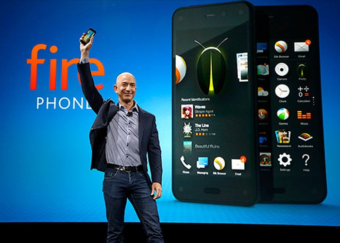 Jeff Bezos presentando el Amazon Fire Phone
